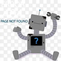 卡通时尚网页出错404插画设计