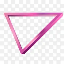 紫色立体三角形装饰图案