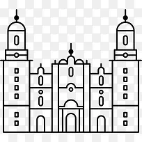 莫雷利亚大教堂在墨西哥图标