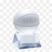 NBA水晶篮球足球摆件