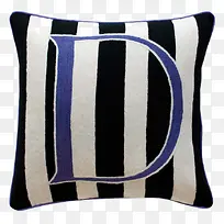 字母d装饰布艺抱枕