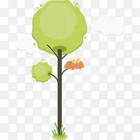 绿色树木矢量图