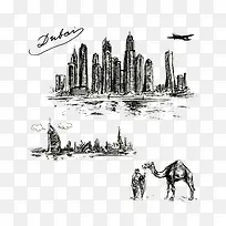 手绘风景