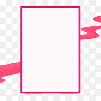 红色简约方框边框纹理