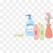 温馨卡通花瓶洗护用品