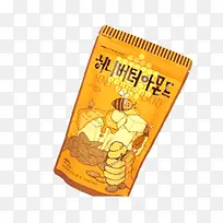 黄色韩国进口零食