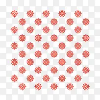 矢量红色中国传统花纹