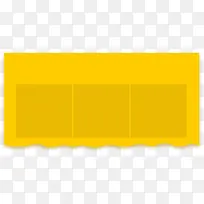 黄色促销标签透明素材