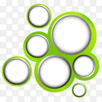 绿色立体圆形背景矢量图