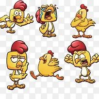 2017卡通黄色表情小鸡鸡年
