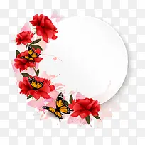 蝴蝶花底纹框框