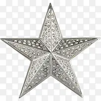 五角星镶钻装饰