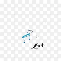 音乐符水墨画