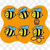 踩蜂蜜的蜜蜂群