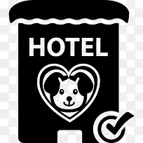 宠物酒店标志图标