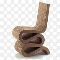 木色曲线椅子