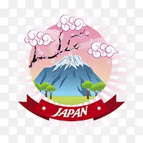 日本富士山矢量素材