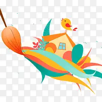 春天手绘插画海报