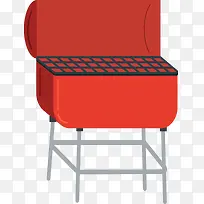 红色的烧烤架