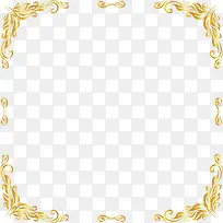 金色花边边框
