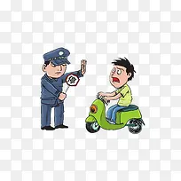 交通严查电动车