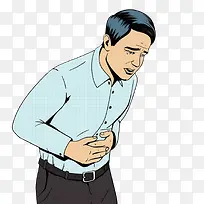 宿便疼痛的男人