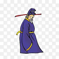 卡通大臣人物插图元素