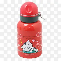 红色卡通猫水壶