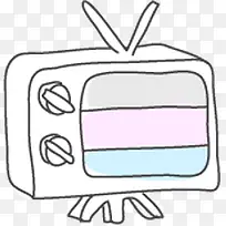 彩色手绘电视机彩色