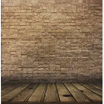 墙壁与木地板背景边框
