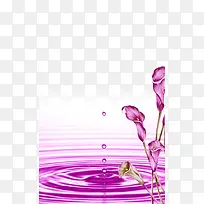 紫色大气花卉唯美背景