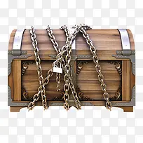链子锁起的木箱