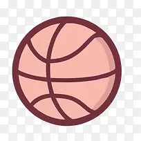 矢量粉色篮球运动素材