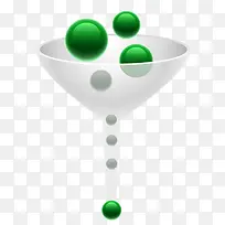 白色质感漏斗绿色圆球