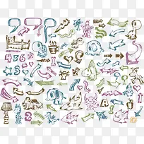 矢量手绘各种元素