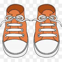 橙色矢量鞋子png图