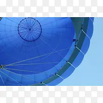 蓝色圆形布艺降落伞