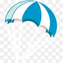 蓝色条纹降落伞