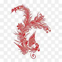 红色背景花纹装饰