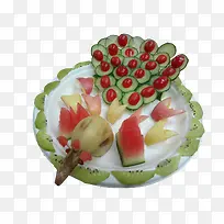 水果拼盘孔雀