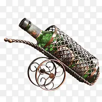 欧式古典铁艺红酒架摆件