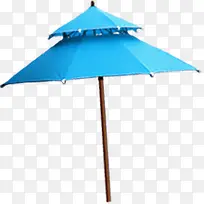 蓝色太阳伞沙滩海边告示牌设计图