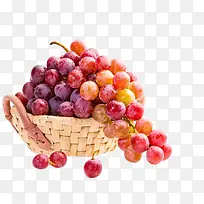 一篮子紫红葡萄