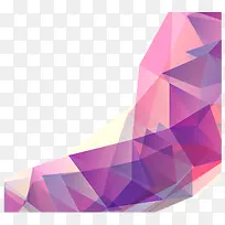 粉紫色低多边形边框