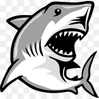 灰色立体大海鲨鱼