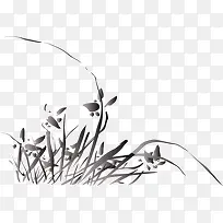 水墨小草