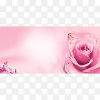 粉色花朵背景海报