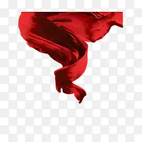 红色舞动的绸带