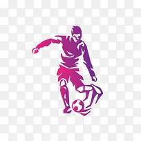 紫色足球运动员高清免扣素材