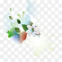 漂亮色彩背景矢量喷画